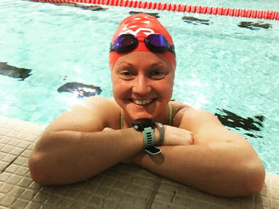 Suzanna Hext in a swimming pool Suzanna Hext in a swimming pool