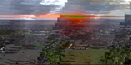 Sunset In Chippenham aerial photo