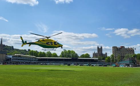 Aircraft landing at Bath Rec