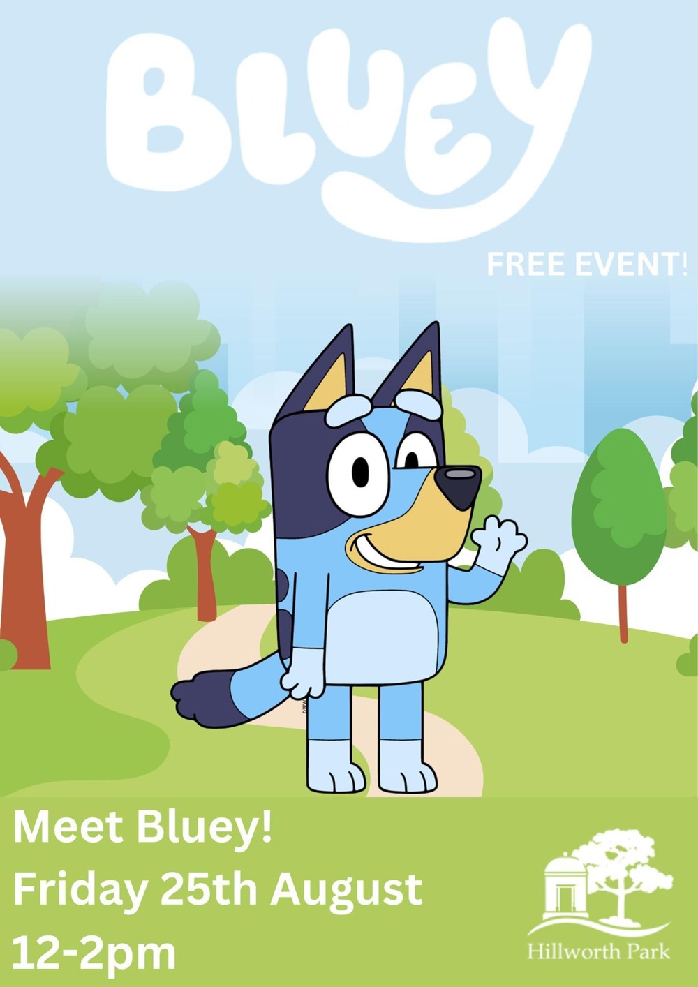 A poster of cartoon character Bluey