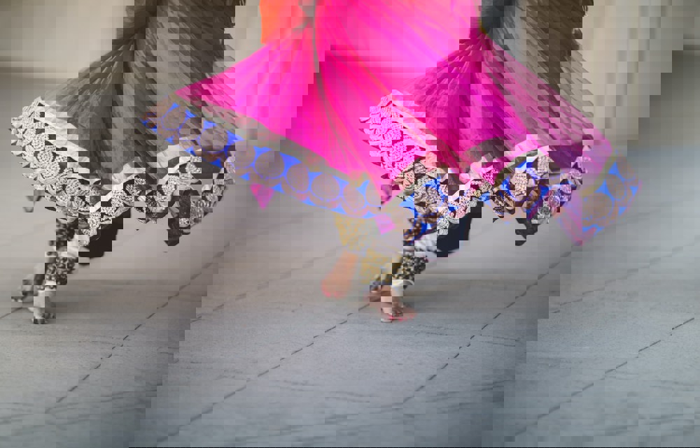 A person Bollywood dancing