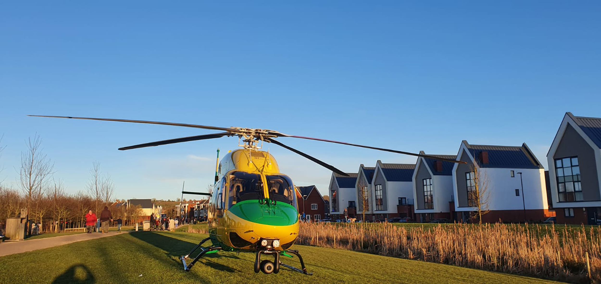 Wiltshire Air Ambulance's helicopter landed in Swindon