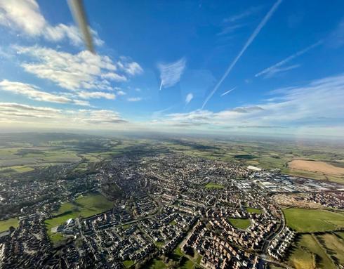 Aerial photo of Calne